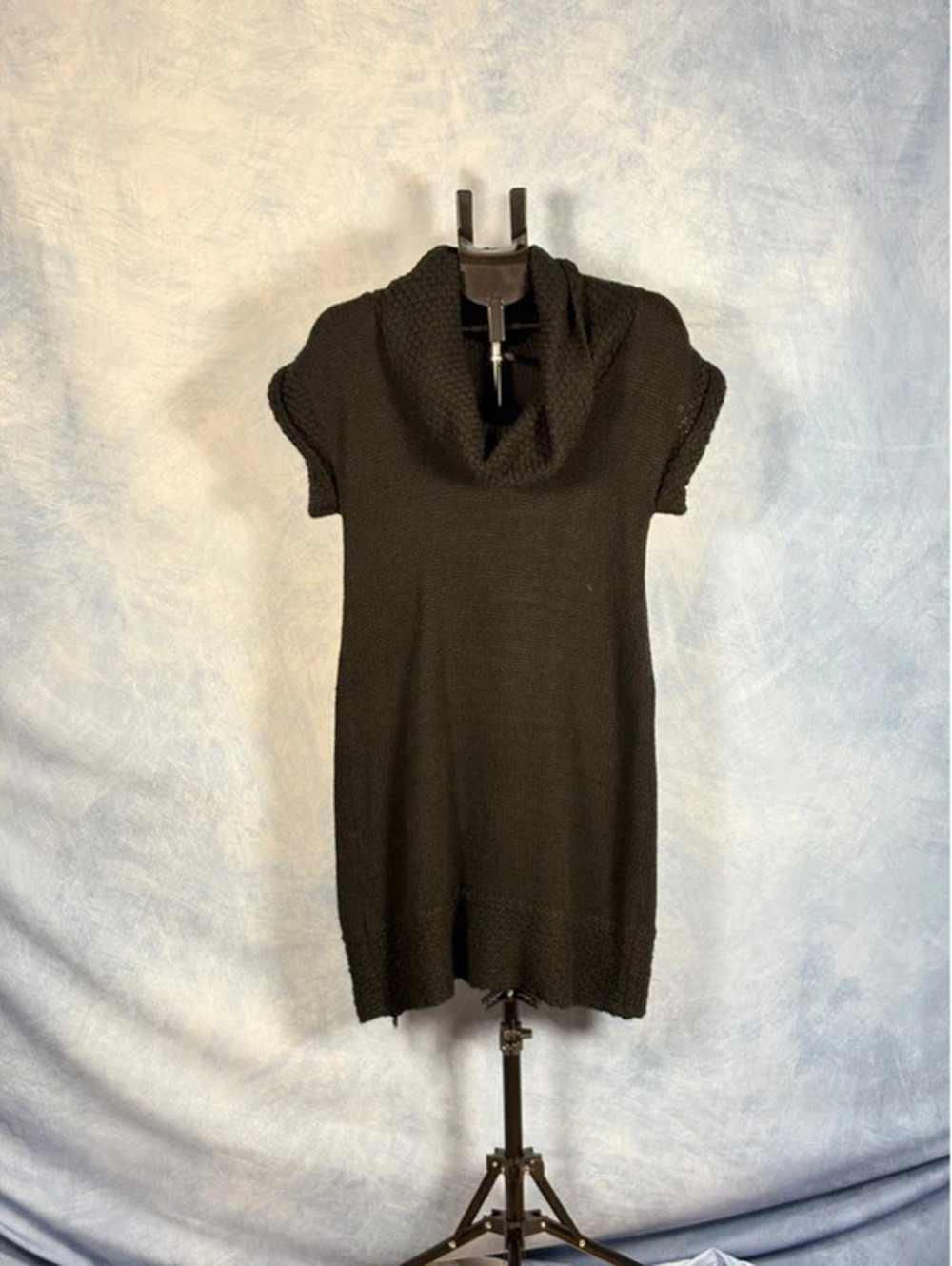 Black knit sweater dress
